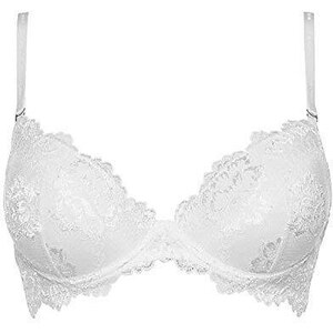 Reggiseno Balconcino LORMAR Double Liscio Super Push UP – Effetto Due Taglie In Più, Bianco