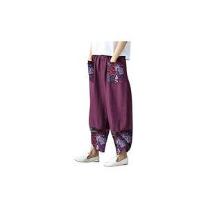 Pantaloni Baggy A Gamba Larga Donna, Estivi, Con Elastico In Vita E Tasche Laterali, Comodi Per Viaggi E Tempo Libero - 3