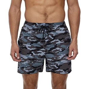 Suwangi Costum Da Bagno Uomo Costume Da Bagno Compressione 2 In 1 Pantaloncini Da Spiaggia Surf Pantaloncini Da Bagno Pantaloncini Boxer 118807185