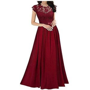 Gonna Lunga Vita Alta In Pizzo Maxi - Abito Boho Per Matrimonio E Sera