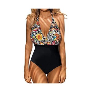 Costume Intero Donna Vintage In Pizzo – Monokini Elegante Con Scollo Profondo, Reggiseno Imbottito, Backless E Controllo Pancia