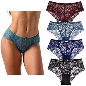 Mutande In Pizzo Anais Imagine Sheer - Intimo Donna Trasparente In Maglia E Pizzo - Bianco/Nero, Taglie Disponibili - 2