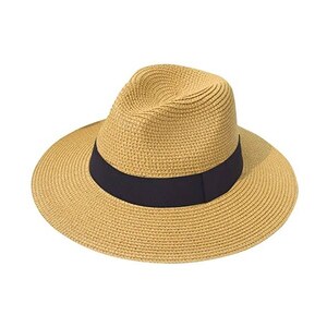 Hcimooy Cappello di Paglia a Tesa Larga da Donna Panama con Fibbia ...