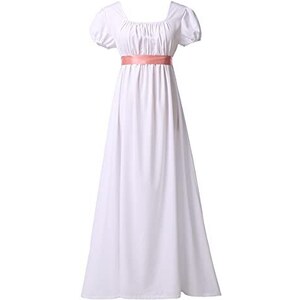 Abito Regency Vittoriano A Vita Alta Per Donna – Stile Medievale Vintage, Perfetto Per Balli E Feste A Tema