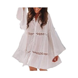 Ekouaer Bikini Copricostume da Donna Estivo Costumi da Bagno Copricostume da Spiaggia Senza Maniche Abito da Spiaggia Poncho da Spiaggia Vacanze al Mare