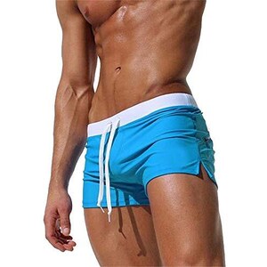 Mens Waterproof Pockets Compression Liner 2 in 1 Beach Shorts
