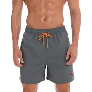 Costume Da Bagno Uomo Kayrth - Shorts Quick Dry 5 Tasche Grigio Chiaro - Foto 5