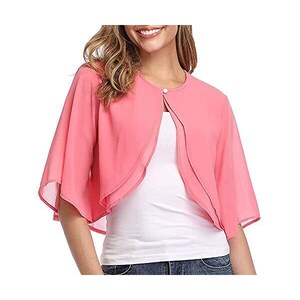 Cardigan Donna Maniche Corte Leggero | In Viscosa Ed Elastan, Aperto Anteriore | Per Estate, Casual - Foto 3