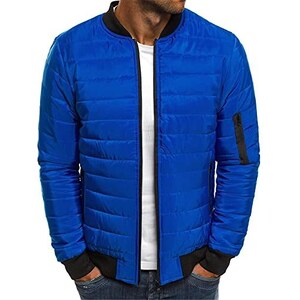 Cipo & Baxx Giacca trapuntata da uomo con cappuccio Bomber CM202, beige., S