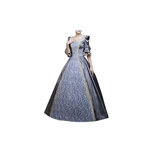 Abito Vintage Donna Stile Rococò Vittoriano - Lungo Fino A Terra Con Maniche A Sbuffo - Per Feste A Tema E Balli - 4