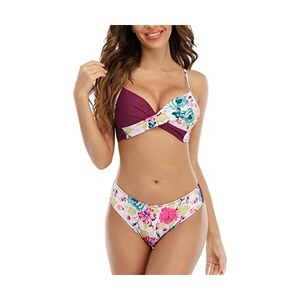 Candy Heart Bikini 2 Pezzi Donna Con Halter Imbottito E Lacci: Costume Da Bagno Triangolo Push-up Rosa