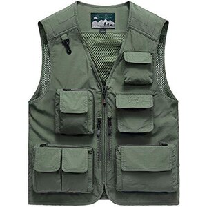 Gilet Da Lavoro Uomo Senza Maniche | Giubbotto Multitasca Per Fotografia, Pesca E Outdoor | Taglia XL - 5