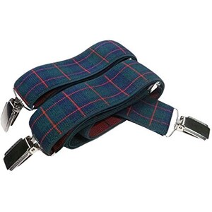 Alizeal Bretelle Uomo A Y - Larghezza 2.5 Cm - Regolabili Con 3 Ganci - Set Da 4 Colori