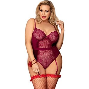 Body In Pizzo Donna Ohyeahlady – Elegante, Aderente, Con Cavallo A Pressione, Curvy - 5