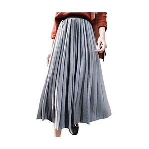 Annebouti Gonna Maxi Donna Boho A Vita Alta Con Piega - Floreale Taglia L - Leggera E Traspirante