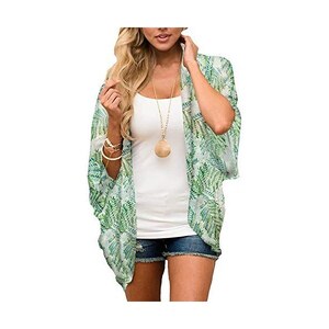 Cardigan Copricostume Da Donna - Kimono Estivo Stampato Floreale, Larghi E Leggeri, Per Spiaggia E Relax
