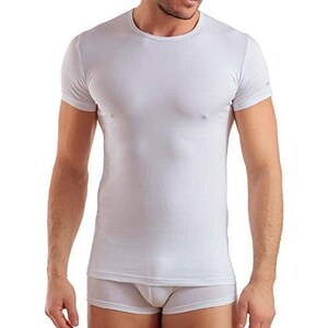 Canottiera Maglia Intima Uomo Manica Corta Girocollo E Scollo V Caldo Cotone Qbo - Foto 8