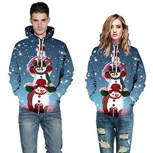 Litherday Maglione Natalizio Donna Con Renne E Fiocchi Di Neve – Pullover Invernale Girocollo Caldo, Morbido E Divertente Per Le Feste