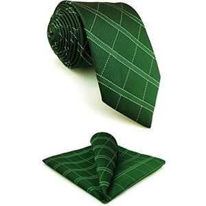 Gravata Paisley Verde - Conjunto Com Lenço De Bolso