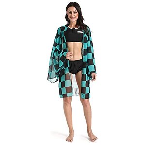 FemiChic Donna Costume da Bagno Vita Alta Push Up Bikini Due Pezzi Sexy Tummy Control Costumi con Drawstring(Bianco Nero,S