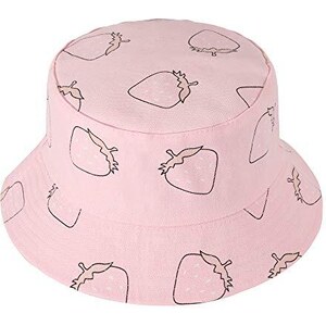 Cappello Da Pescatore Ricamato - Unisex Con Fenicottero Nero Per Estate