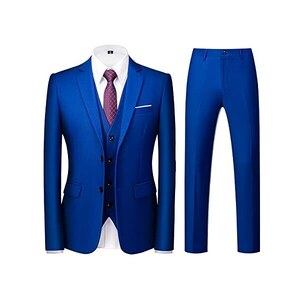 Giacca Corta Da Uomo Slim A 2 Bottoni Nero O Blu Linea Giovane Per Divisa Da Lavoro - Foto 13