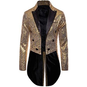Giacca con paillette, da uomo, slim fit, casual, estiva, leggera, da uomo, vestibilità regolare, per la primavera, l'autunno, alla moda, per tutti i giorni, il lavoro, il matrimonio, le feste, Blu