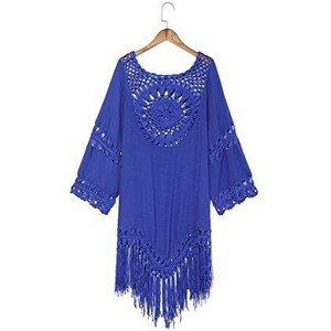 Sarong Da Spiaggia Extra Lungo Con Frange E Motivo Tie-dye