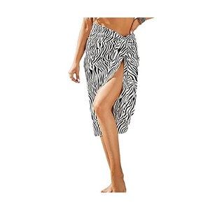 Pareo Donna In Chiffon Leggero, Copricostume Estivo Versatile Per Spiaggia, Come Gonna O Sarong, Stampa Fantasia