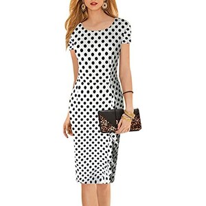 Abito da donna taglie forti estivo a maniche corte allentato casual scollo a V elastico a vita alta con stampa bohémien abito lungo da festa, Verde militare, 3XL
