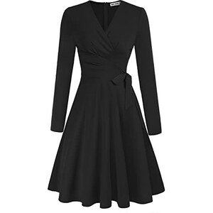 Abito Donna In Pizzo Rockabilly Vintage GRACE KARIN | Lunghezza Al Ginocchio | Scollo A V Senza Maniche | Per Feste E Occasioni Speciali