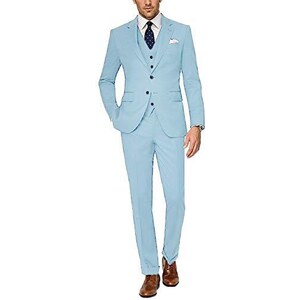 Smoking Uomo 3 Pezzi - Giacca, Pantaloni E Panciotto Per Feste E Matrimoni - Foto 9