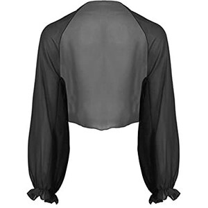 Bolero Nero Formale Da Donna - Mezza Manica A Tracolla - BlackButterfly