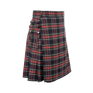 Kilt Scozzese Uomo Vintage - Cotone/Poliestere, Vita Alta Con Fibbie - Foto 2