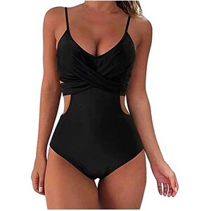 Costume Donna Vita Alta Costume Intero Donna Misolin Con Push-up - Reggiseno Imbottito Estraibile, Vita Alta Costume Mare Asciugatura Rapida - 5