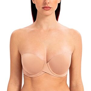 WONDERBRA Reggiseno Push-Up Ultimate Strapeless in microfibra, skin WONDERBRA Reggiseno Push-Up Ultimate Strapeless in microfibra, skin