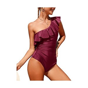 Costume Da Bagno Intero Donna Hanna Nikole - Snellente Con Volant, Taglie Forti, Senza Maniche