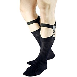 Cintura da uomo con reggicalze con morsetti di bloccaggio, giarrettiere elastiche regolabili per camicia, porta-camicia, reggicalze per coscia e gamba  200000297