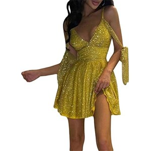 Vestito Corto Donna Xmiral - Abito Party Sexy Aderente Con Scollo Quadrato - Foto 6