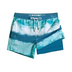 Costume Da Bagno Uomo Corto Vintage - Stretch 4 Vie Con Fodera Mesh - Foto 6