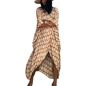 LikeJump Donna Cardigan Vestito Lungo da Spiaggia Abito Maxi Kimono