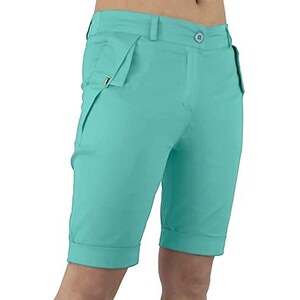 Damen Shorts Aus Leinen-Musselin - Baggy Beach Shorts Mit Elastischer Taille & Taschen