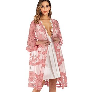 Copricostume Donna Mare Lungo Cover Up Kimono Cardigan Copri Costume da Spiaggia Boho Taglie Forti Bathing Suit Cover Ups Beach Chiffon Copribikini
