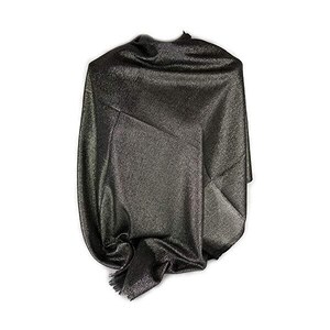 Stola Elegante Donna Scialle Elegante Coprispalle Estivo Da Sera Colorato E Luminoso Traspirante Leggera Morbida Foulard in Seta Adatto per Cerimonia Matrimonio Sposa Festa(argento chiaro