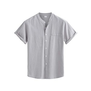 Camicia a maniche corte con tasca - grigio - Uomo - 15.00