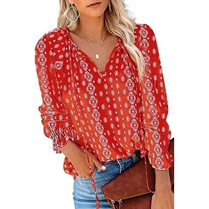 Camicetta taglie forti da donna in chiffon con stampa floreale Falso