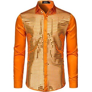 Camicia Uomo Anni 70 Disco - Colletto E Polsini Ampli Con Volant