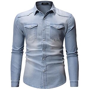 Beokeuioe Camicia vintage a maniche lunghe da uomo medievale, stile