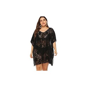 Kimono Spiaggia Donna L-Peach - Pizzo Floreale Copricostume Elegante