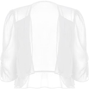 Bolero Donna Elegante In Chiffon - Coprispalle Leggero Con Maniche 3/4 | Per Abiti E Serate - Foto 9